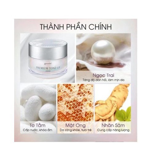 Kem Dưỡng Nâng Tone Giúp Da Trắng Mịn, Ngừa Lão Hóa Chiết Xuất Ốc Sên Goodal Premium Snail Tone Up Cream 10ml/30ml