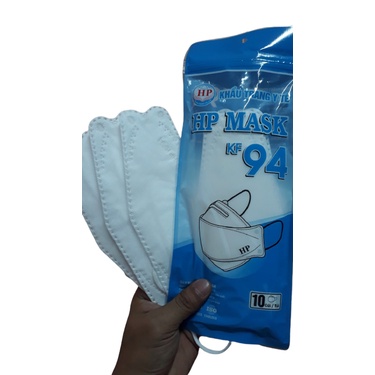 Khẩu trang KF94 cao cấp kháng khuẩn 4 lớp đóng gói 10 cái/bịch