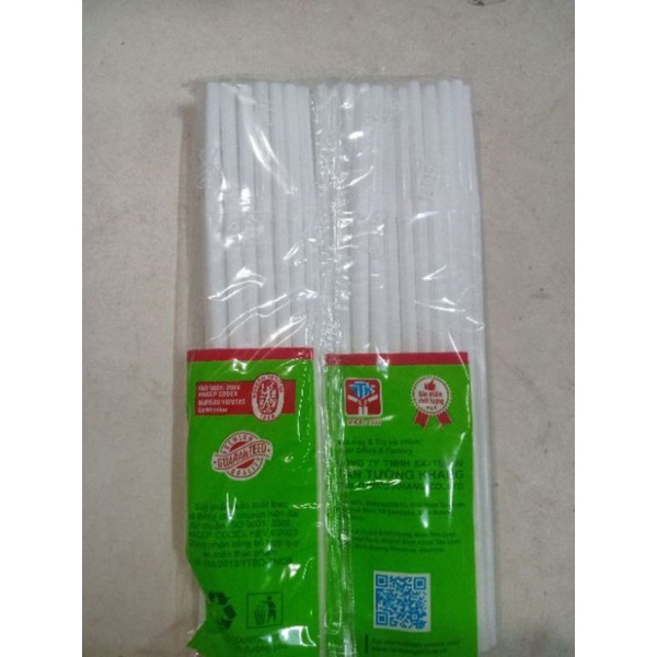 Ống Hút Cong màu trắng túi 70 cái
