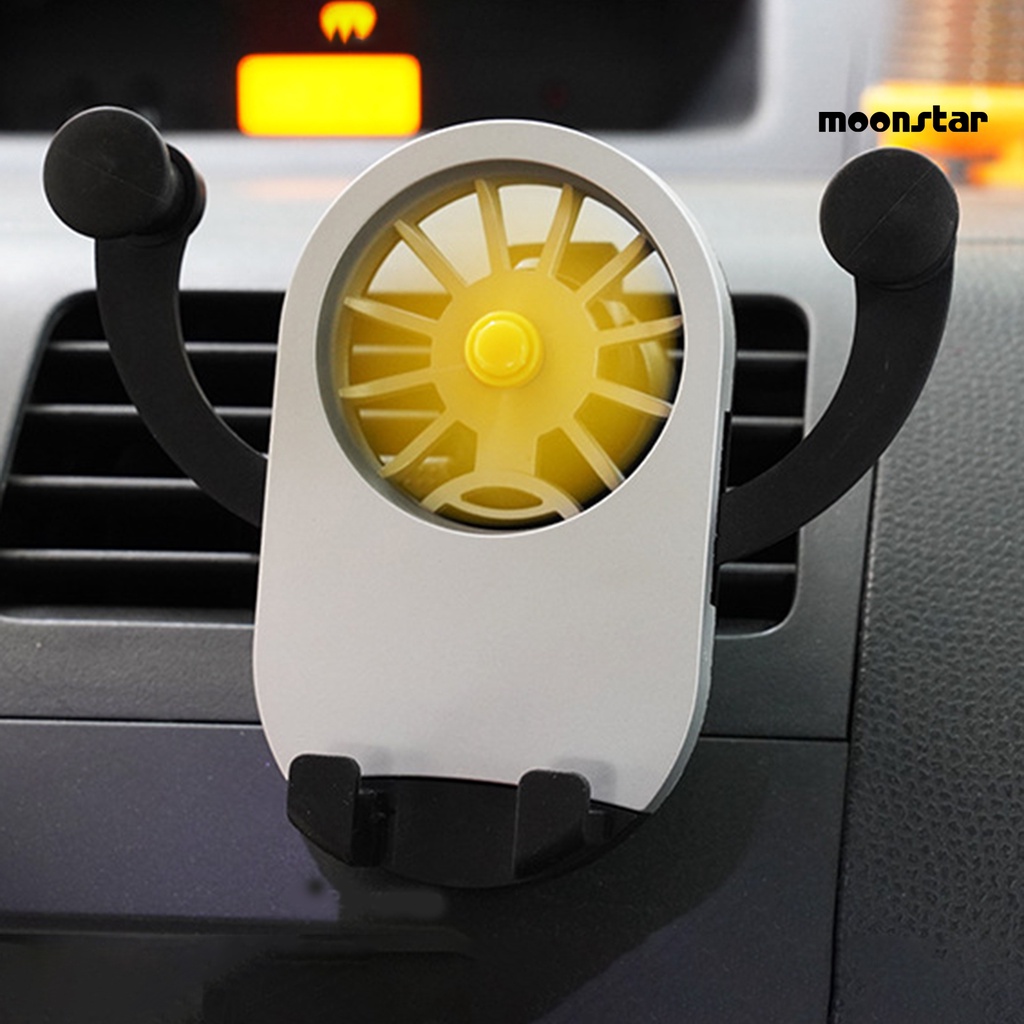 MNmoonstar Cellphone Bracket Automatically Adjustable Gravity Aromatherapy Fan Car Air Vent Phone Holder for Auto