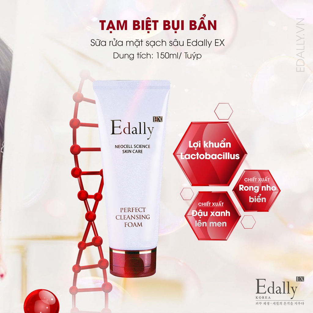 Sữa Rửa Mặt Sạch Sâu Edally làm sạch da,dưỡng ẩm se khít lỗ chân lông Edally 150ml