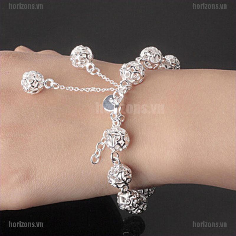 Vòng Tay Mạ Bạc Đính Hạt Thời Trang Cho Nữ