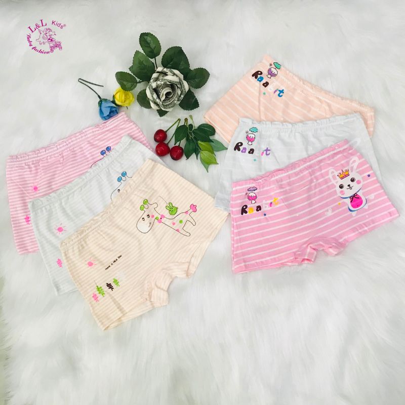 Quần Chíp Đùi Họa Tiết Đáng Yêu L&L Kids Cho Bé Gái, Từ 3-8 Tuổi