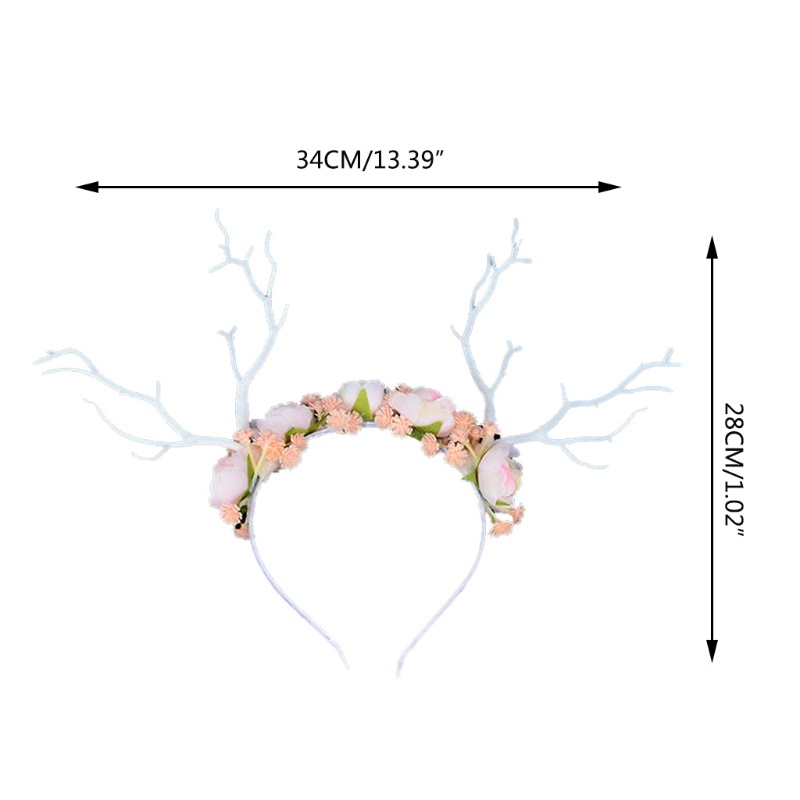 Băng Đô Cài Tóc Hình Nhánh Hoa / Tuần Lộc / Cành Cây / Vương Miện Giáng Sinh Dễ Thương