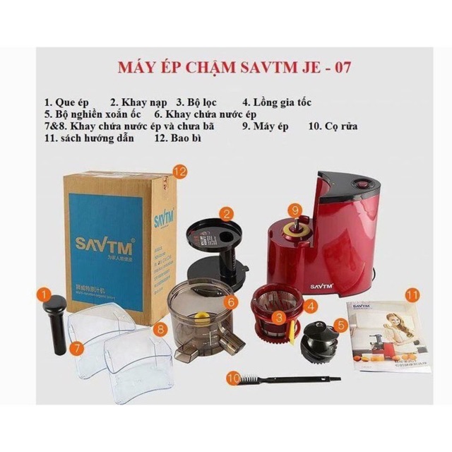 Máy ép chậm SAVTM Je 07