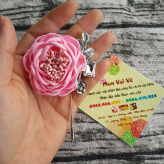 Cài áo hoa lụa