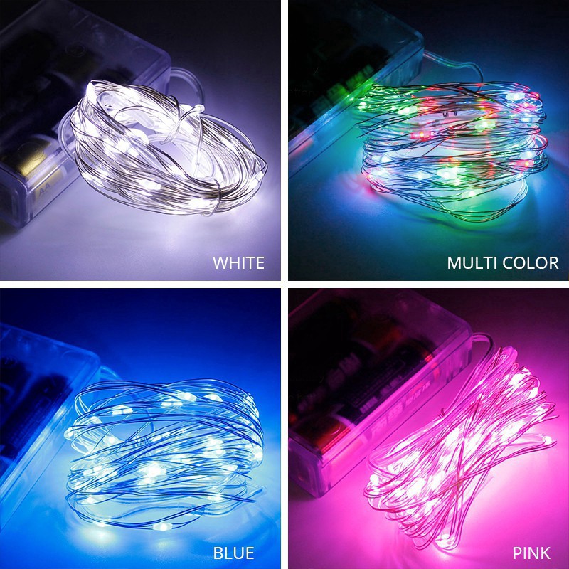 Dây đèn LED 5m 50 bóng dùng cho trang trí tiệc giáng sinh