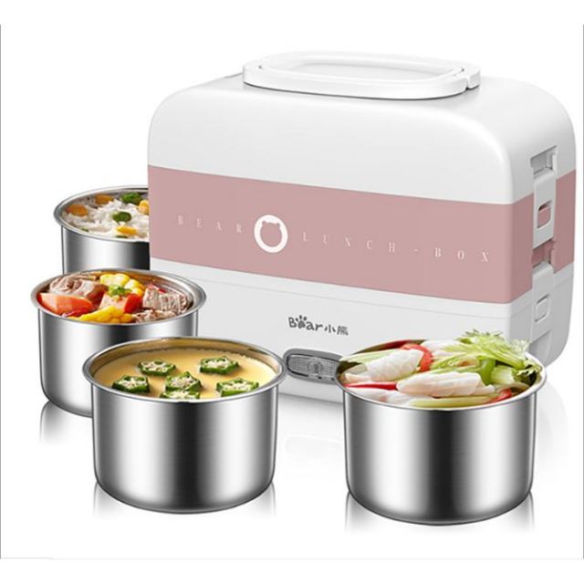 HỘP CƠM CẮM ĐIỆN 4 KHAY INOX 0,4L BEAR