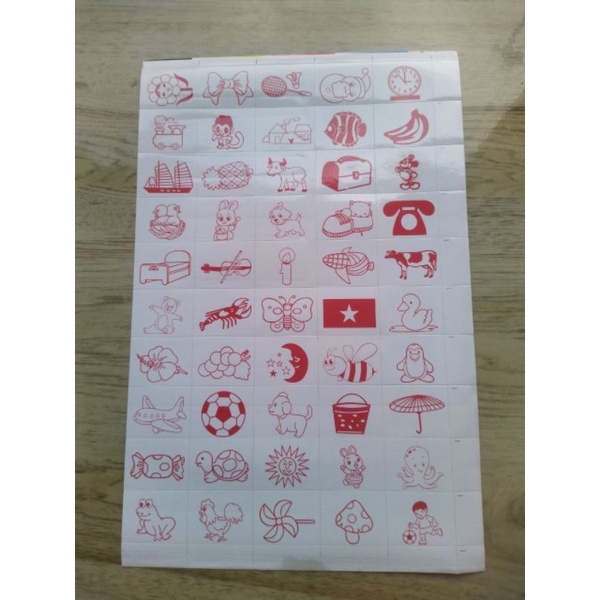 DECAL MẦM NON DÁN CA CỐC TẬP VỞ