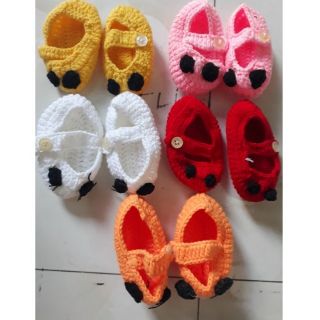 Giày len handmade cho bé, giày len sơ sinh, giày tất len handmade