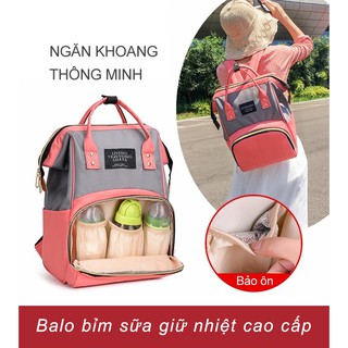 Balo bỉm sữa - balo cho mẹ bỉm sữa giữ nhiệt bình sữa cho bé kiểu Hàn Quốc, mẫu mới 2021