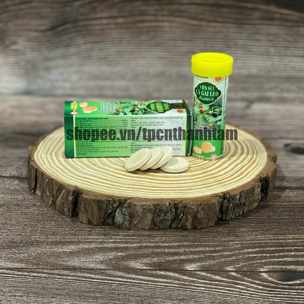 Viên sủi bổ gan CÀ GAI LEO diệp hạ châu hỗ trợ mát gan giải độc - Tuýp 10 viên