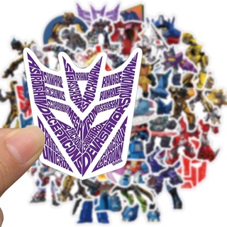 Bộ 50 Miếng Dán Trang Trí Hình Transformers Độc Đáo