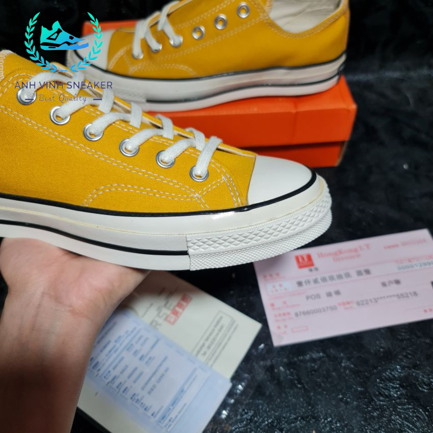 Giày Converse 1970s vàng nam nữ cổ thấp