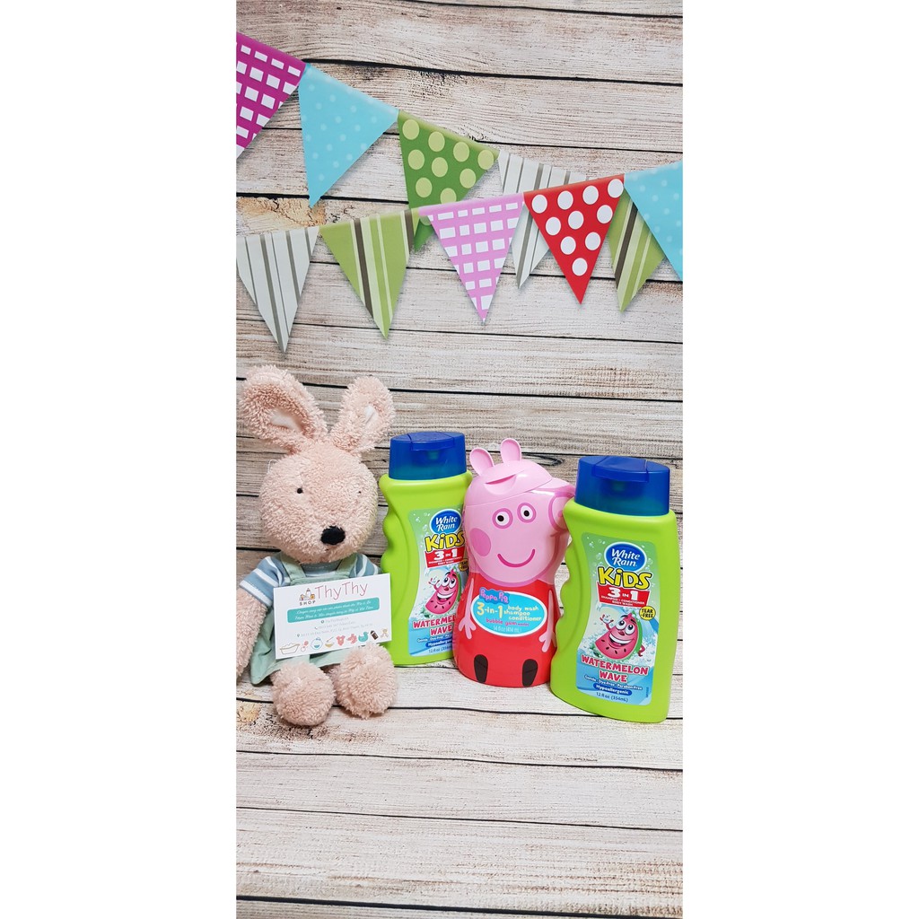 Dầu gội - Dầu xả - Sữa tắm White Rain Kids 3 in 1