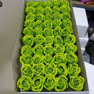 Hoa hồng sáp thơm màu xanh 3 lớp