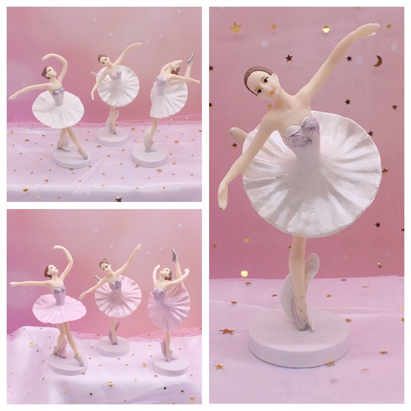 búp bê trang trí bánh sinh nhật [FREESHIP] bộ 3 cô gái bale siêu đẹp