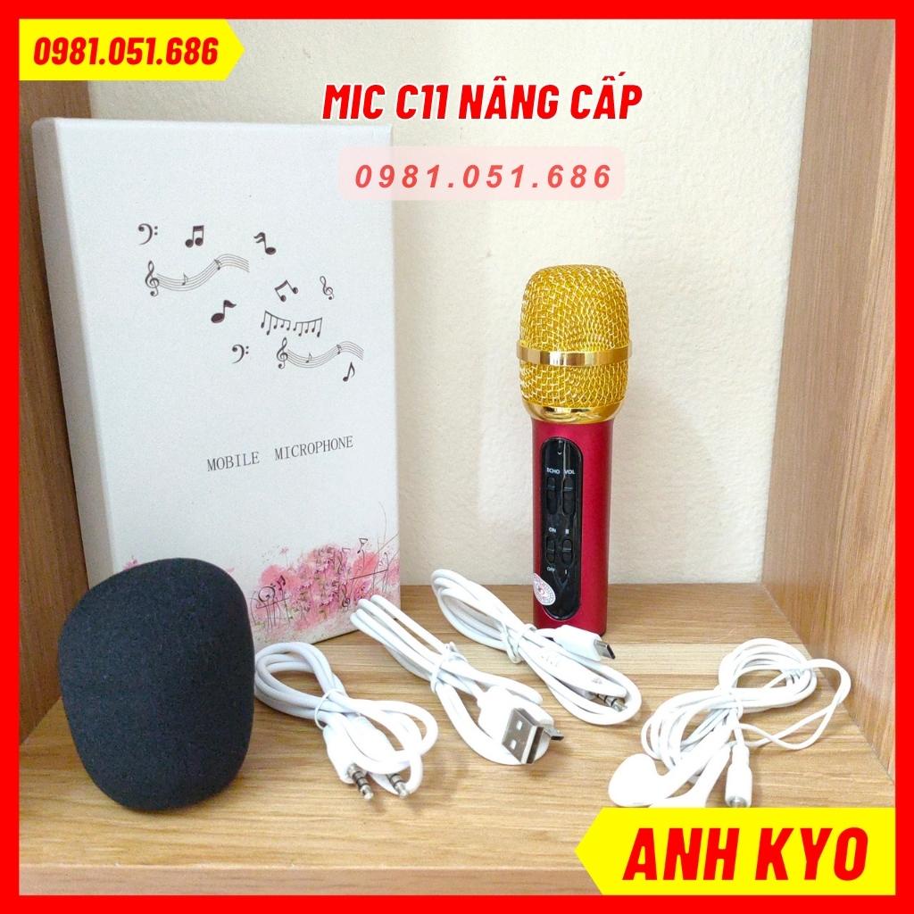 ✅ [CHÍNH_HÃNG] Mic Livestream C11 Dùng Karaoke - Mic Thu Âm C11 Chuẩn Tặng Tai Nghe Cao Cấp