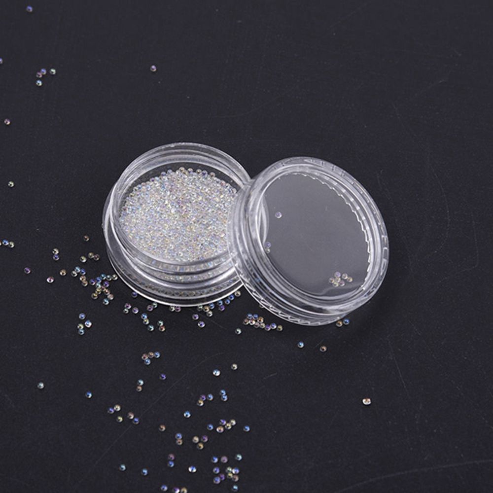 Hạt Thủy Tinh Nhỏ Trang Trí Móng Tay Nghệ Thuật Màu Trong Suốt 0.6mm Thời Trang Dành Cho Nữ