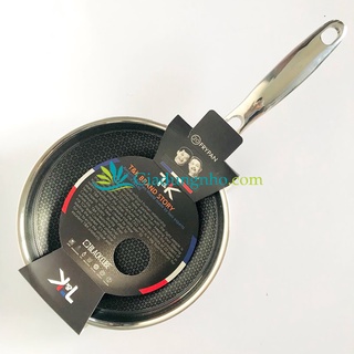 Chảo inox 304 đúc nguyên khối 24cm T&K - Hàn Quốc