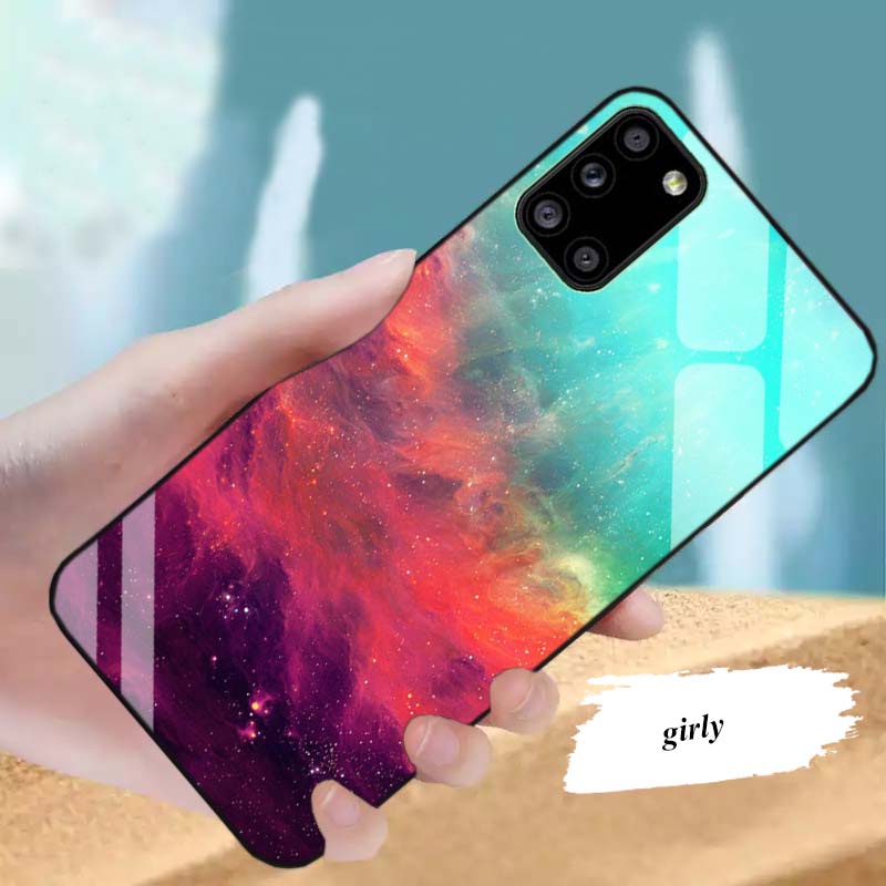 Ốp Lưng SAMSUNG M51, A31, A51, A71 Lưng kính cường lực Sang Trọng, Sáng Bóng
