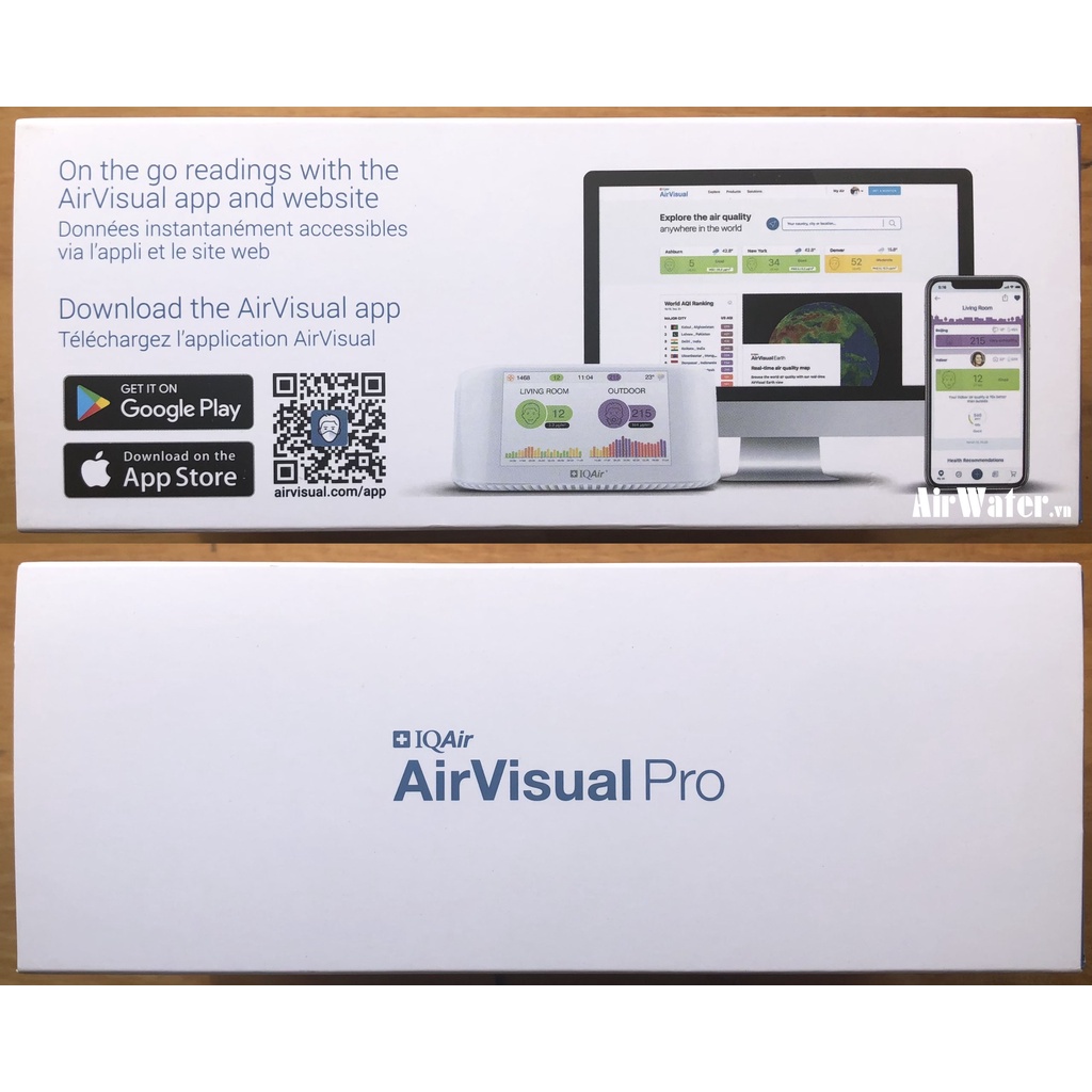 IQAIR AIRVISUAL PRO – Máy đo chất lượng không khí thông minh nhất thế giới