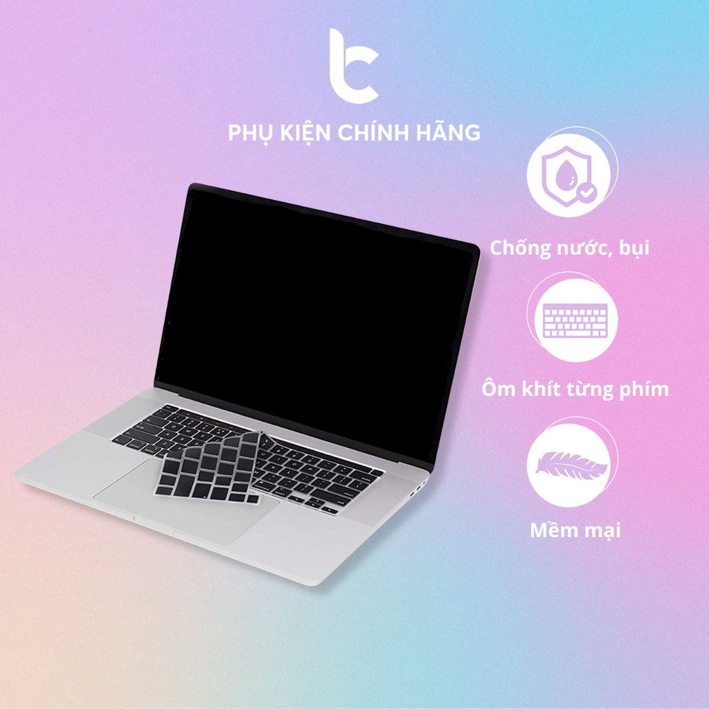 Lót Phím Đen Silicon Bảo Vệ Bàn Phím Macbook Chống Bụi Bẩn, Chống Nước, Mềm Mại Lucas