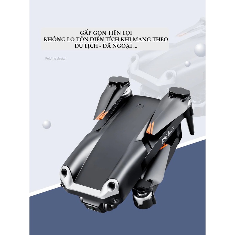 [Có Bán Pin Sơ Cua] Máy bay điều khiển từ xa K99 Max, Flycam mini có cảm biến 3 chiều chống va đập, Camera kép 4K/1080P