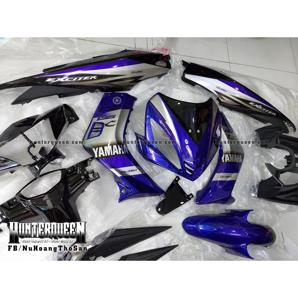 Tem xe Exciter 2009 đẹp - Tem LC đơn giản, xanh GP - Kéo qua để xem thêm mẫu tem - Tùy chỉnh theo yêu cầu