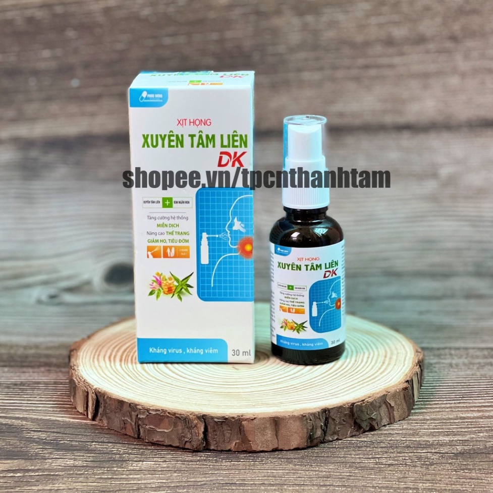 Xịt họng keo ong Xuyên Tâm Liên chiết xuất tía tô, húng chanh, giảm ho, đau họng - Chai 30 ml