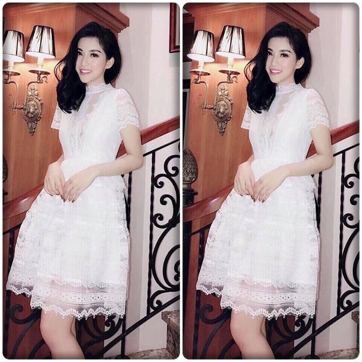 ĐẦM DÁNG XÒE REN TAY CON MP983🎀(1MÀU)- kèm hình chụp thật sp 💯