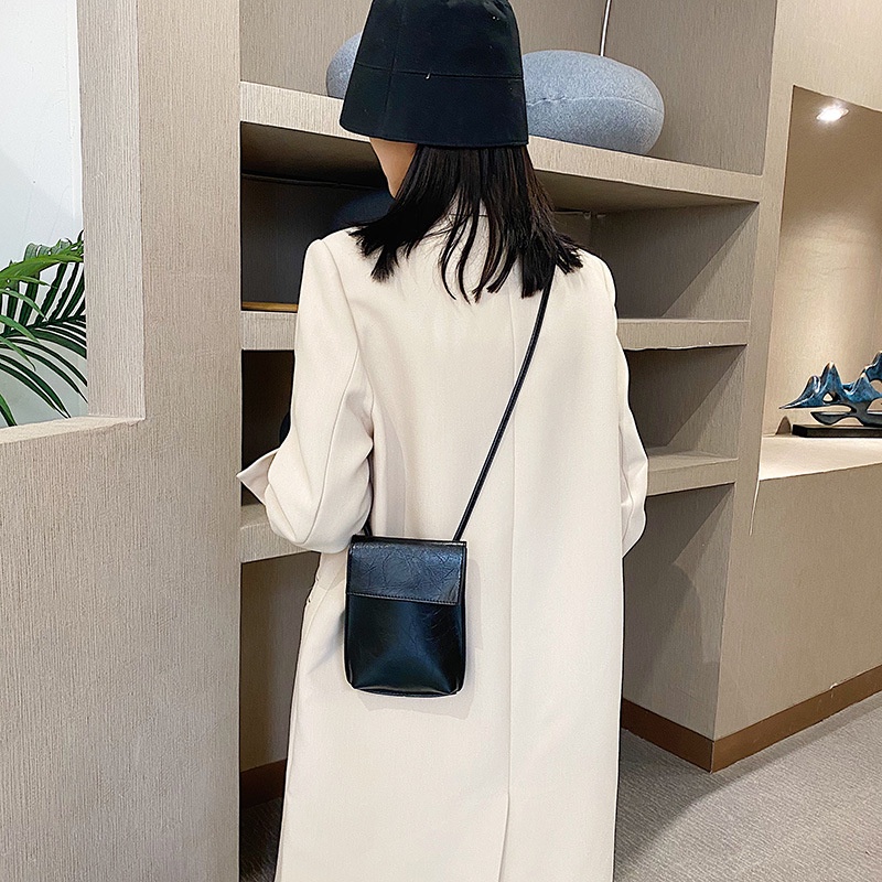 Túi Đeo Chéo mini Màu Đen Phong Cách retro Thời Trang 2020 Cho Nữ