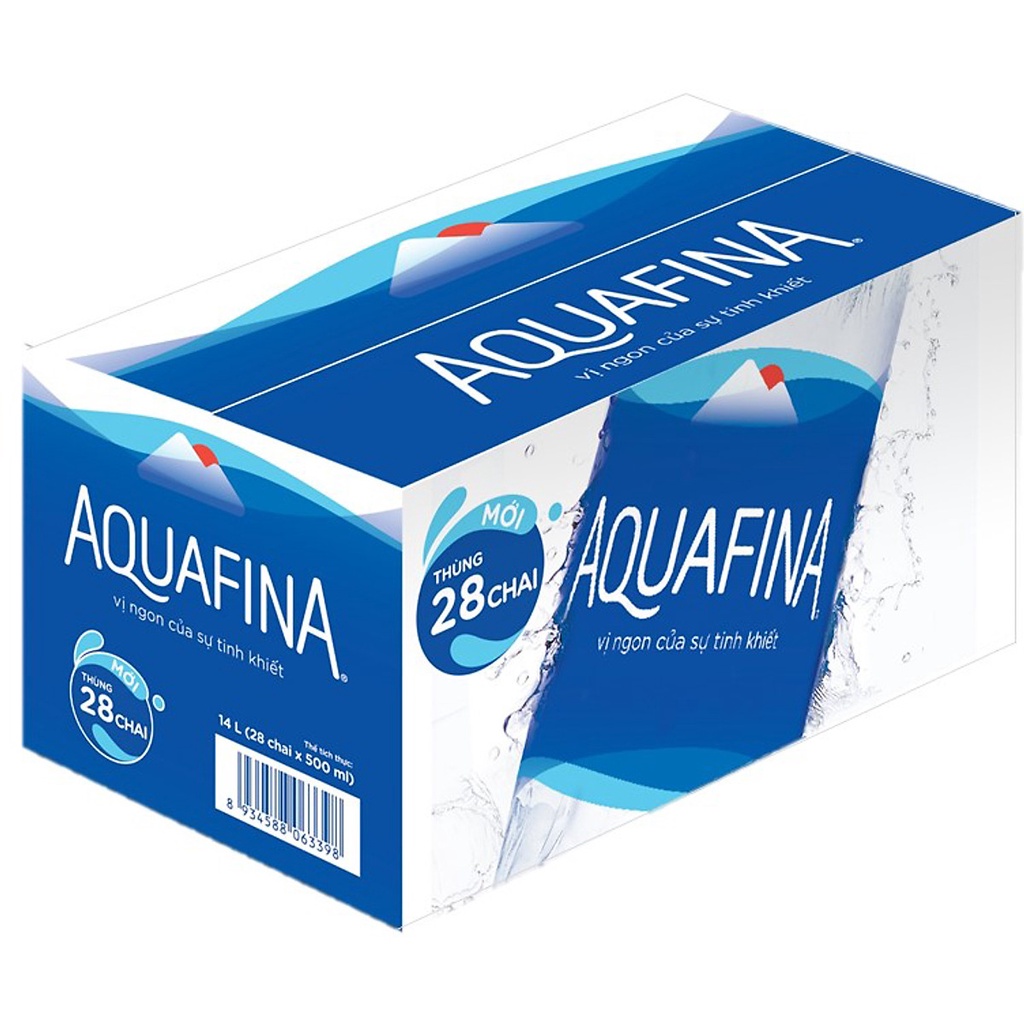 Thùng 28 chai nước tinh khiết Aquafina 500ml