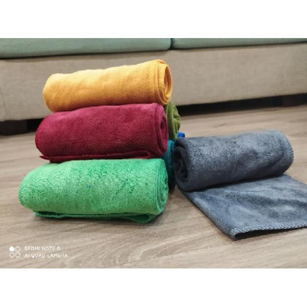 Khăn tắm cao cấp siêu thấm nước mềm mịn 35x75cm - giao màu ngẫu nhiên