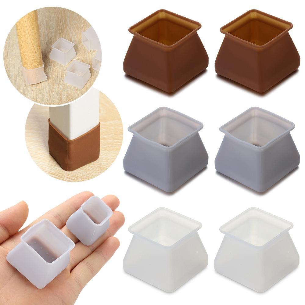 HARRIETT Vỏ Bọc Chân Bàn Ghế Bằng Silicon Hình Vuông Trang Trí Nhà Cửa