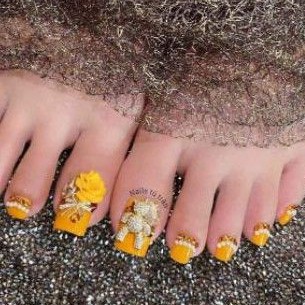 Charm gấu teddy nail full đá