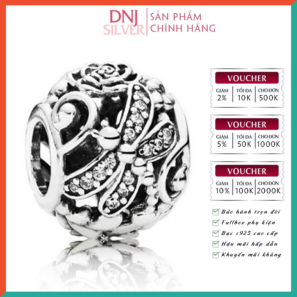Charm bạc 925 cao cấp, bộ tổng hợp các mẫu charm bạc DNJ để mix vòng charm - Bộ sản phẩm từ DN65 đến DN80