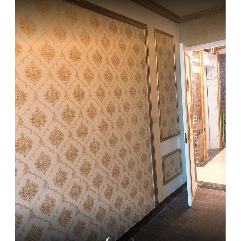 10m Giấy Dán Tường Hoa Văn Cổ Điển Châu Âu, In Nổi 3d Phòng Ngủ, Phòng Khách, Lụa Không Keo, Màu đỏ, Vàng, Trắng, Xanh