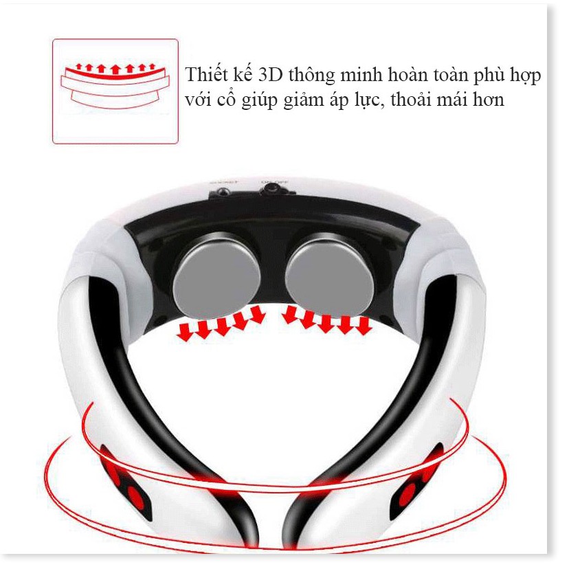 Máy Massage Giảm Đau Vai Gáy Neck KL-5830Free Ship Cảm ứng xung điện 3D, Giúp nhức mỏi cổ, vai, gáy tuyệt đối.