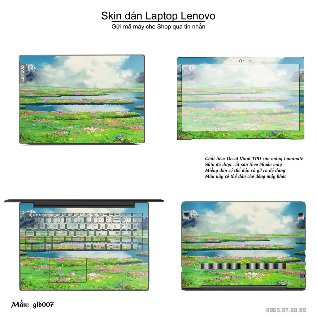 Skin dán Laptop Lenovo in hình Ghibli (inbox mã máy cho Shop)