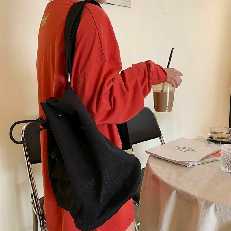 Balo 1 dây, dây rút, vải canvas - BALO 1 DÂY