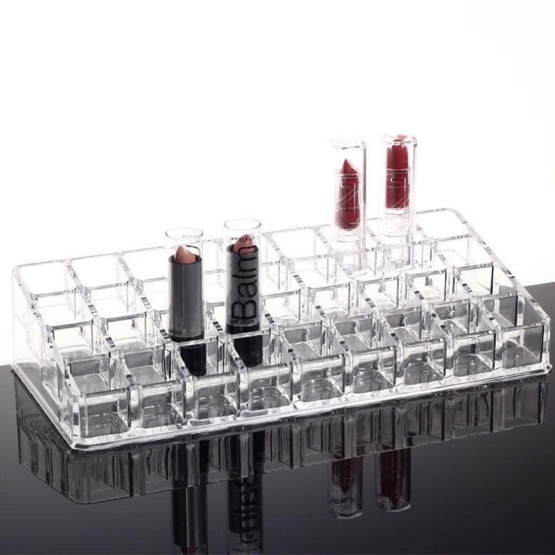 Khay đựng son  36 ô chất  liệu mika trong suốt cao cấp dày dặn