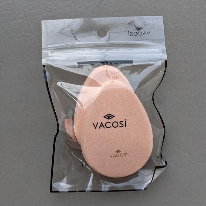 Set 2‎ bông‪ phấn ướt giọt nước Vacosi / Bông mút trang điểm Vacosi ellips