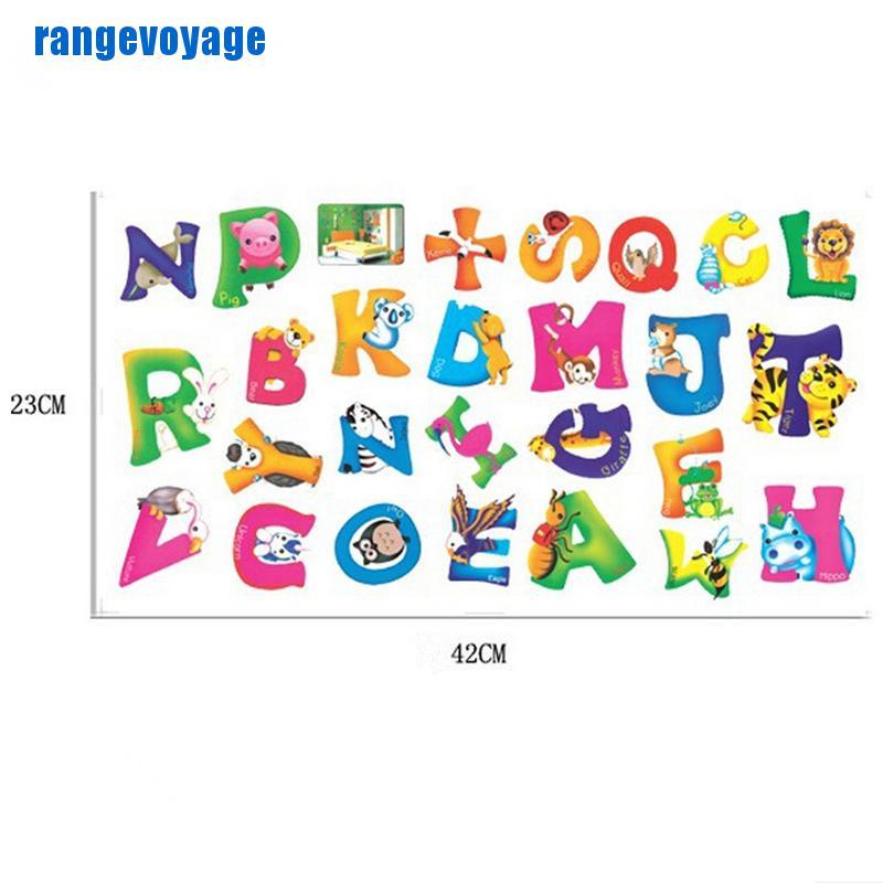 (Hàng Mới Về) Sticker Dán Tường Chữ Az Bằng Nhựa Pvc Trang Trí