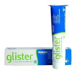 GLISTER - Kem đánh răng Fluoride đa năng Glitster 200g, Nước xịt thơm miệng Glister 11g