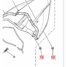 Đệm cao su đuôi đèn hậu Exciter Yamaha