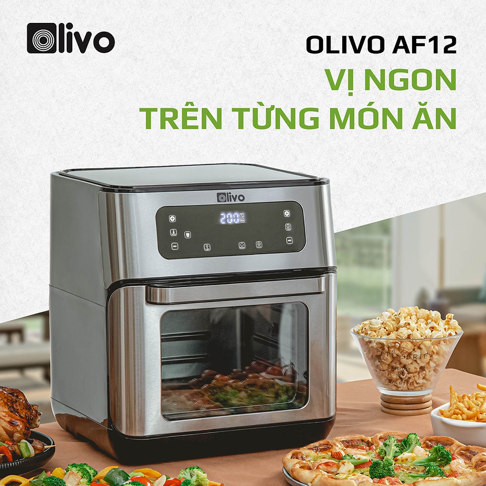 [Mã ELHAMS5 giảm 6% đơn 300K] Nồi Chiên Không Dầu OLIVO AF15 - Dung Tích 15L