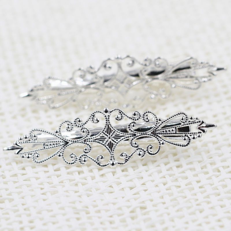 Youyo Kẹp Tóc Mỏ Vịt Khoét Rỗng Bằng Kim Loại Hình Vương Miện Hoa Rỗng Cổ Điển Cho Nữ Ha