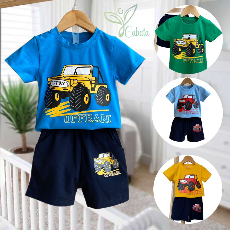 Bộ Cộc Tay Bé Trai Mẫu Xe Đua Vải Cotton Mềm Mịn Co Giãn 4 Chiều Quần Áo Trẻ Em Cabata Cho Bé 8kg 18kg