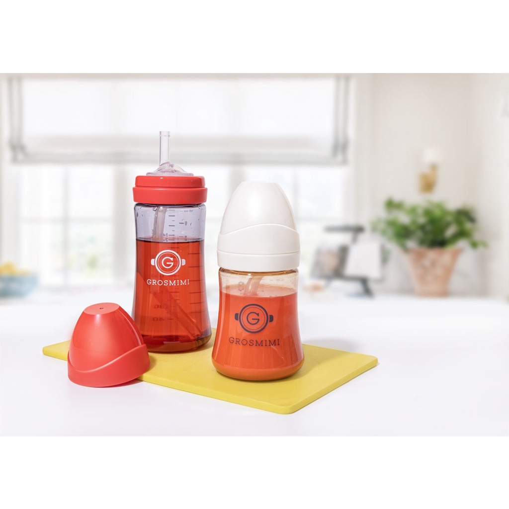 Núm tập uống, Ống hút và Quả tạ Grosmimi Weighted Straw & Teat Set